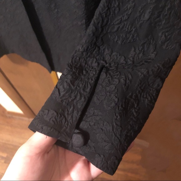 Black button up silk jacket - Picture 3 of 4